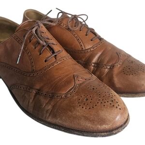 Florshiem Royal Imperial Shoes Men 9 D Brown 97328 Tan Wingtip